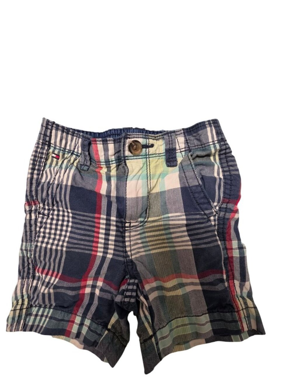 Tommy Hilfiger Baby Boy Plaid Madras Cotton Shorts 12M